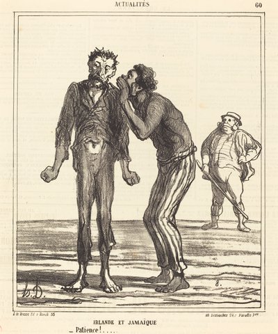 İrlanda ve Jamaika - Sabır!... by Honoré Daumier
