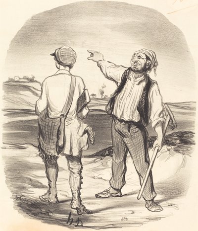 Bir tavşan gördüm... sekiz gün önce! by Honoré Daumier