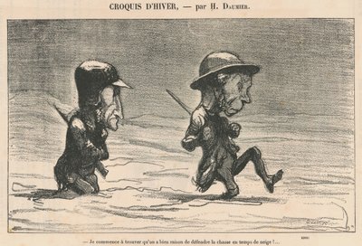 Karlı havalarda ... bulmaya başlıyorum! ... by Honoré Daumier