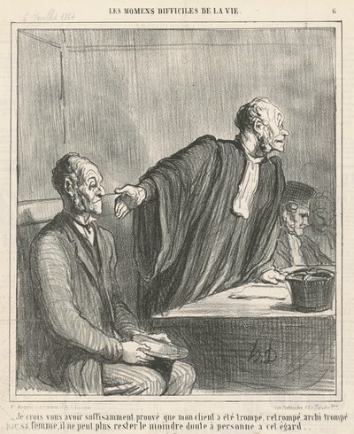 Sanırım sana... müvekkilimin... by Honoré Daumier