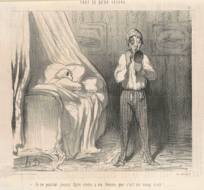 Karımı asla inandıramadım... by Honoré Daumier