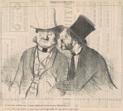 Çok mutsuzum, eğer istersen... by Honoré Daumier