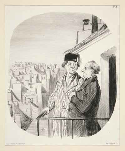 biraz yüksekte oturuyorum by Honoré Daumier