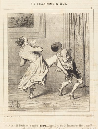 Bana efendi demeni zaten yasakladım... by Honoré Daumier