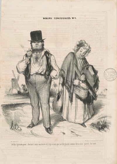 varlığımı cezbetmek için seninle evlendim... by Honoré Daumier