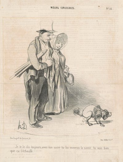 Sana hep söylüyorum, şekerinle... by Honoré Daumier