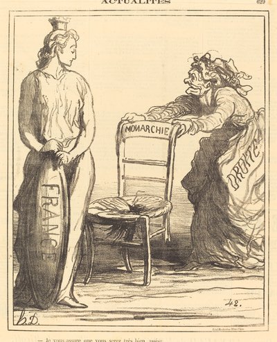 çok iyi oturacağına seni temin ederim by Honoré Daumier