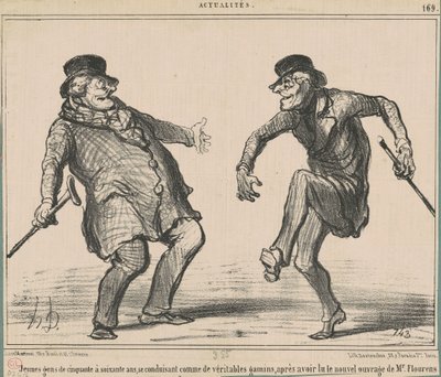 Elli ile altmış yaş arasındaki gençler... by Honoré Daumier