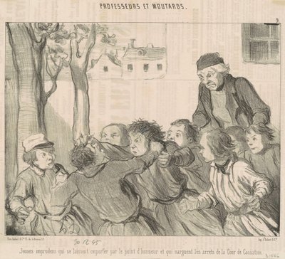 Kendini kaptıran pervasız gençler... by Honoré Daumier