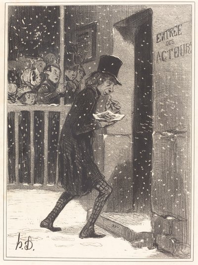 İp İpinde Yürüyen Oyuncu by Honoré Daumier