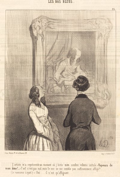 Yazarken beni temsil eden sanatçı by Honoré Daumier