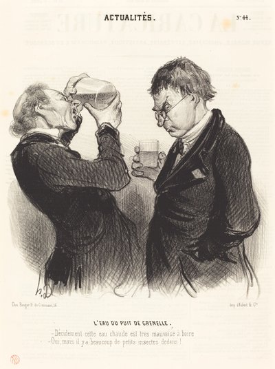 Grenelle kuyusundan su by Honoré Daumier