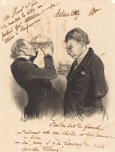 Grenelle kuyusundan su by Honoré Daumier