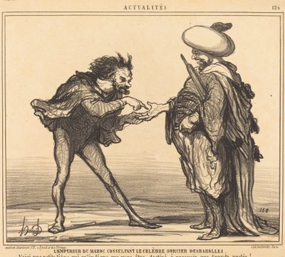 Fas İmparatoru danışmanlık yapıyor... Desbarolles by Honoré Daumier