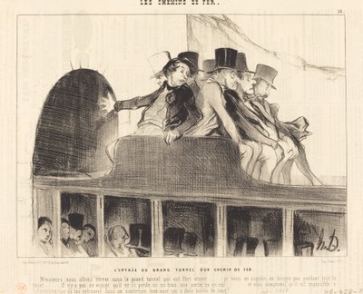 Bir Demiryolunun Büyük Tünelinin Girişi by Honoré Daumier
