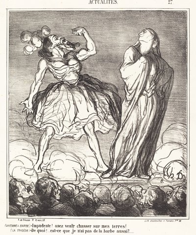 Sakallı kadın by Honoré Daumier