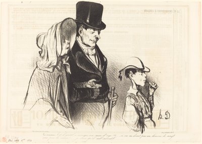 Anne - Arpa şekerini yemek güzel mi!... by Honoré Daumier