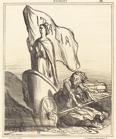 Gerici basın boşuna arayış içinde... by Honoré Daumier