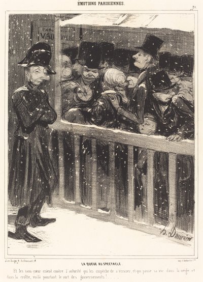 Gösterideki Kuyruk by Honoré Daumier
