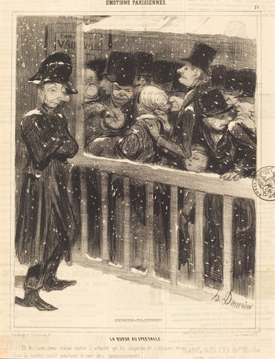 Gösterideki Kuyruk by Honoré Daumier