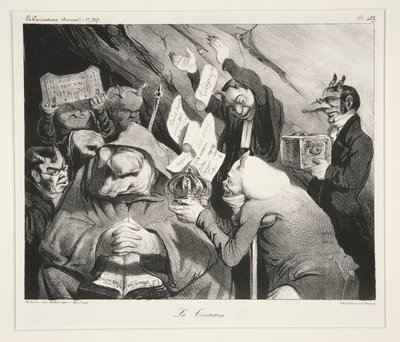La Tentation. (Günaha.), pl. 453 numaralı La Caricature dergisinden. 217 by Honoré Daumier