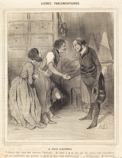 seçim ziyareti by Honoré Daumier