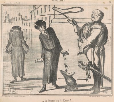 Çanta ya da düğüm! by Honoré Daumier