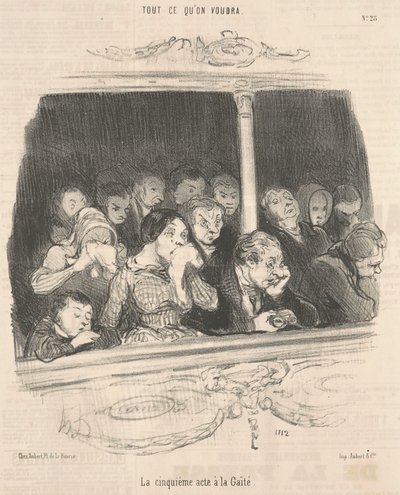 Beşinci perdenin neşesi var by Honoré Daumier