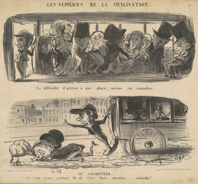 Bir yere gitmenin zorluğu by Honoré Daumier