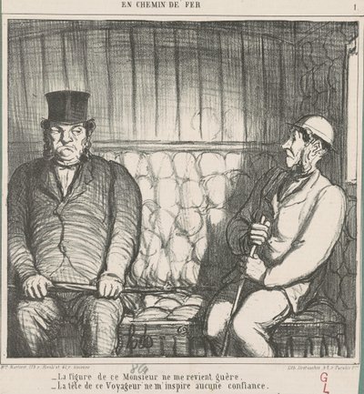Bu beyefendinin yüzü zar zor akla geliyor... by Honoré Daumier