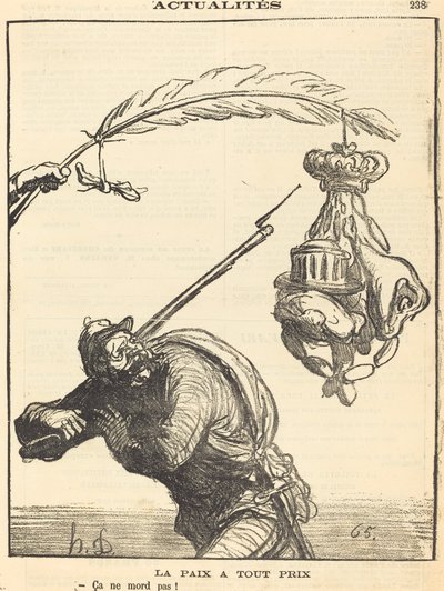 ne pahasına olursa olsun barış by Honoré Daumier