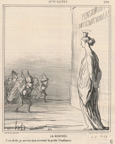 okul yılının başlangıcı by Honoré Daumier
