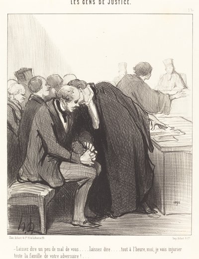 Senin hakkında biraz kötü diyelim... by Honoré Daumier