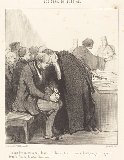 Senin hakkında biraz kötü diyelim... by Honoré Daumier
