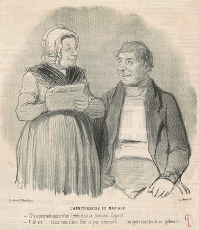 evlilik yıldönümü by Honoré Daumier