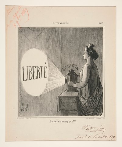 Magic Lantern!!!, Haberlerden #257 by Honoré Daumier