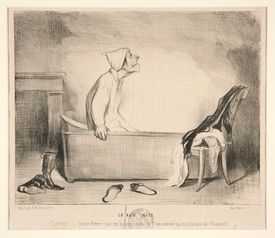 Sıcak Banyo. Vay be! by Honoré Daumier
