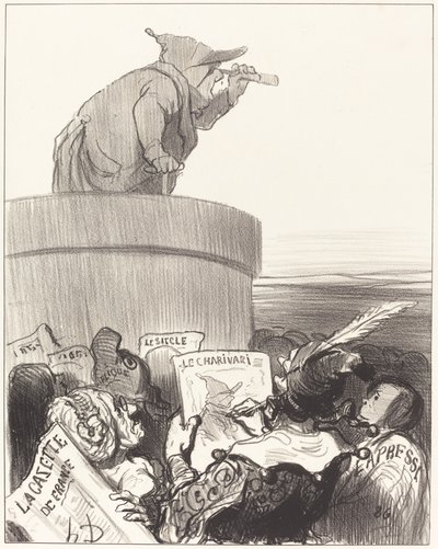 Siyasi ufku düşünen Anayasa by Honoré Daumier