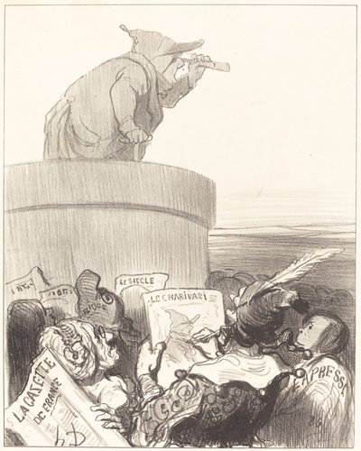 Siyasi ufku düşünen Anayasa by Honoré Daumier
