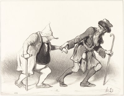 Anayasal ve Gezici Yahudi by Honoré Daumier