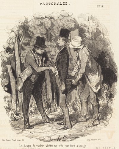 Çok vahşi bir siteyi ziyaret etmenin tehlikesi... by Honoré Daumier