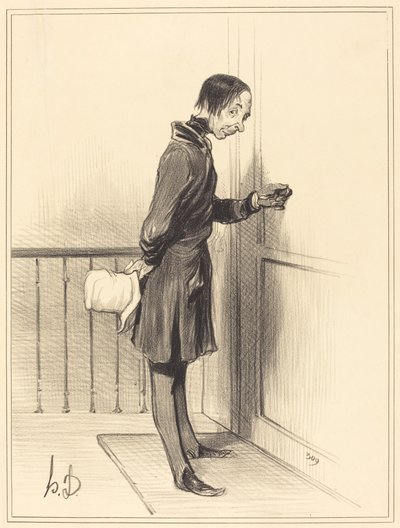 evdeki dilenci by Honoré Daumier
