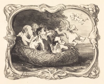 terk edilmiş yuva by Honoré Daumier