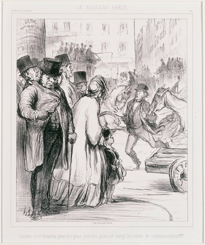 Le Nouveau Paris- İletişim kanallarının genişlemiş olması acelesi olanlar için ne büyük şans. by Honoré Daumier