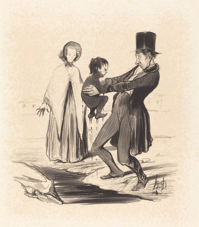 Grenelle Kuyusu by Honoré Daumier
