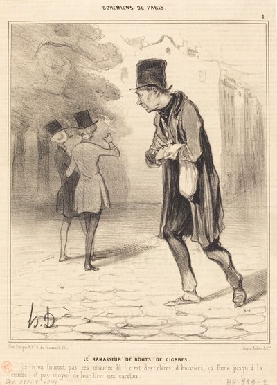 Puro kütüğü koleksiyoncusu by Honoré Daumier