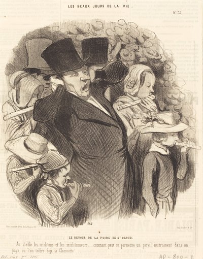 Saint-Cloud fuarının dönüşü by Honoré Daumier