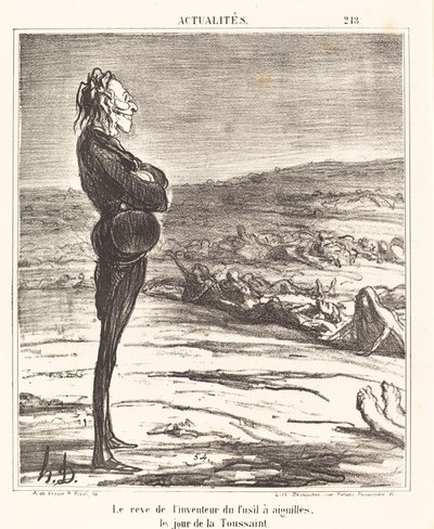 İğneli tabancanın mucidinin hayali... by Honoré Daumier