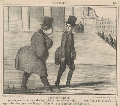 Borsacılar... Bakalım canım... by Honoré Daumier