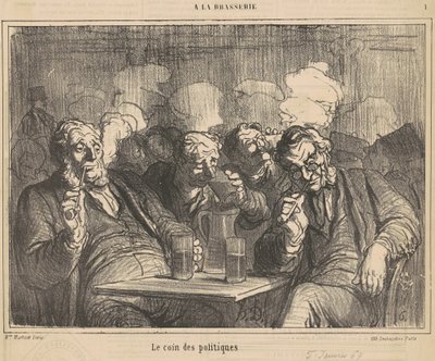 Politika köşesi by Honoré Daumier